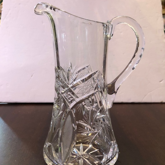 Vintage Bohemian Pinwheel Crystal Decanter. Like New. - Picture 1 of 7